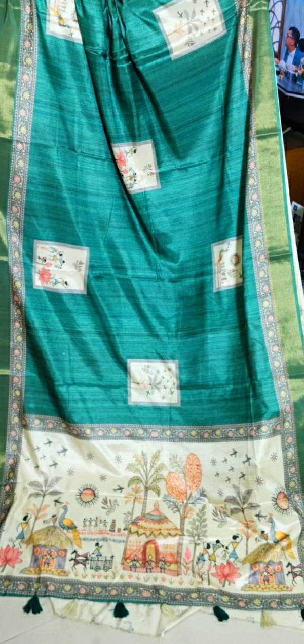 প্রিমিয়াম ইন্ডিয়ান তসর সিল্ক শাড়ি